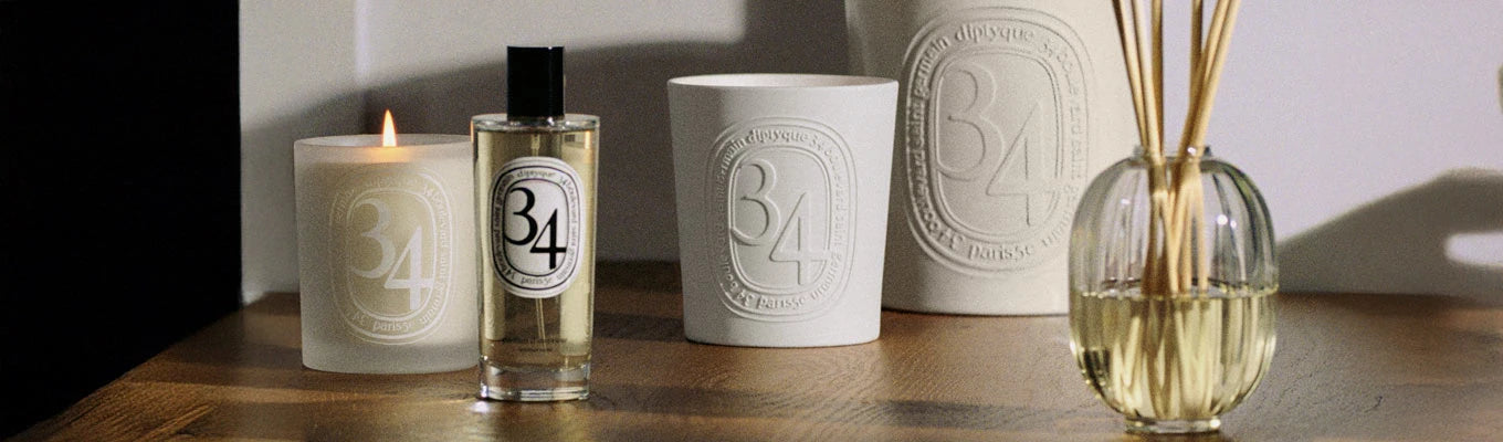 34 BOULEVARD SAINT-GERMAIN 香り付きキャンドル ミディアム キャンドル サン・ジェルマン 34 300g | Diptyque Paris