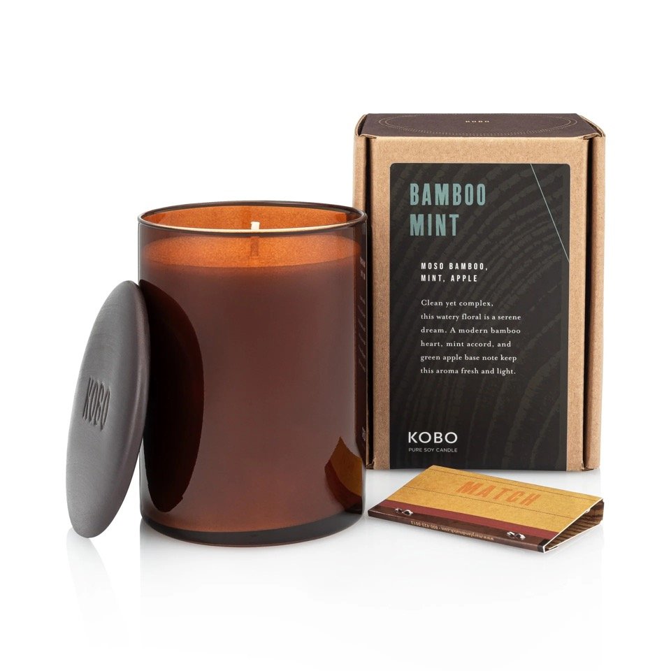 Kobo - Woodblock Bamboo Mint Candle