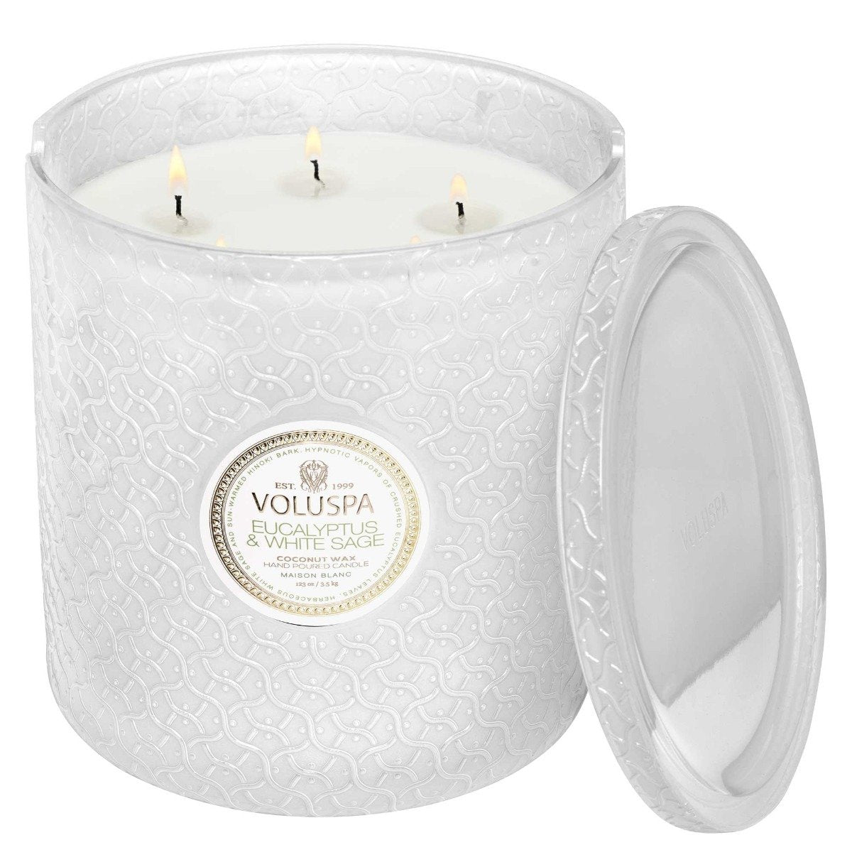 Voluspa - Eucalyptus & White Sage 5 Wick Hearth Candle