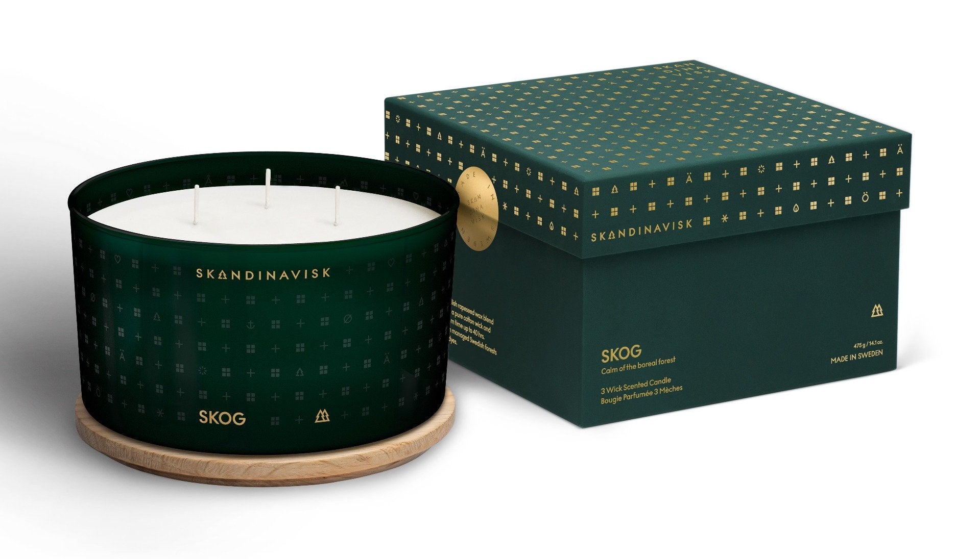 Skandinavisk - SKOG (Forest) 3 Wick Candle