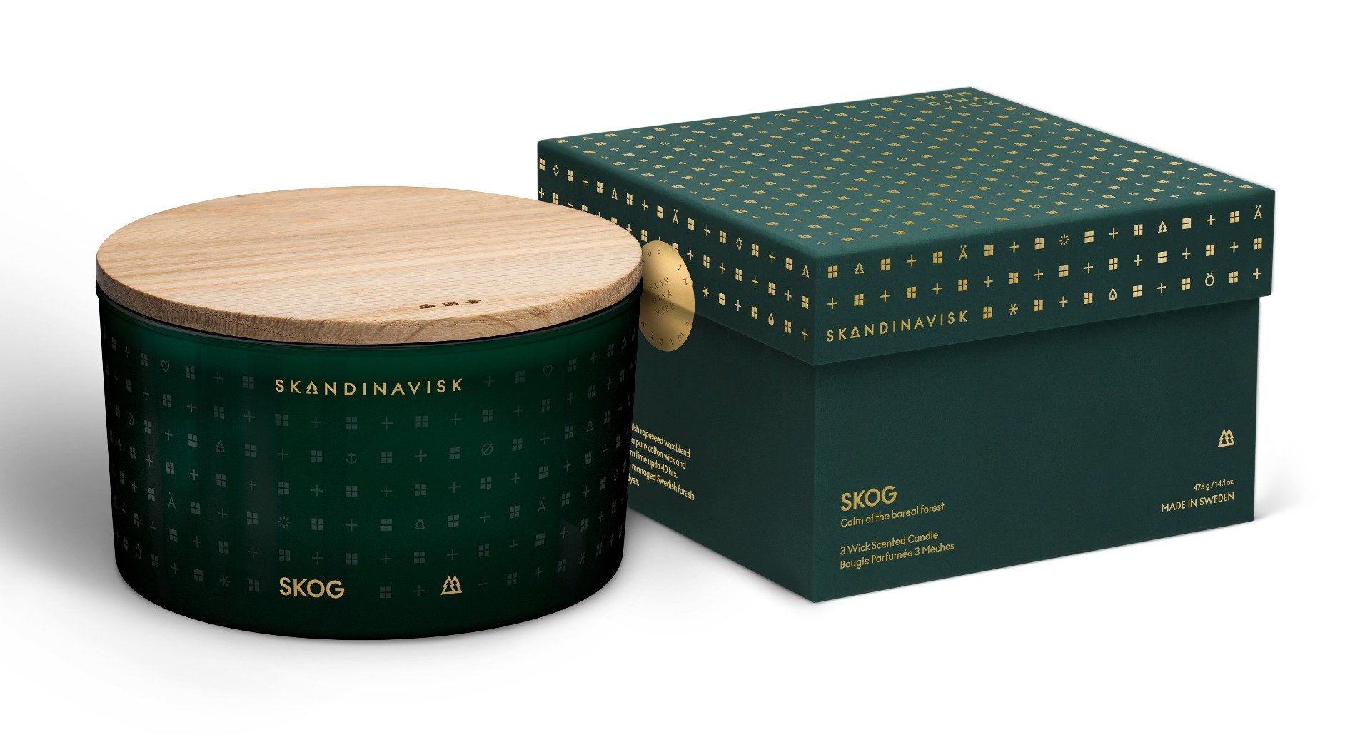 Skandinavisk - SKOG (Forest) 3 Wick Candle