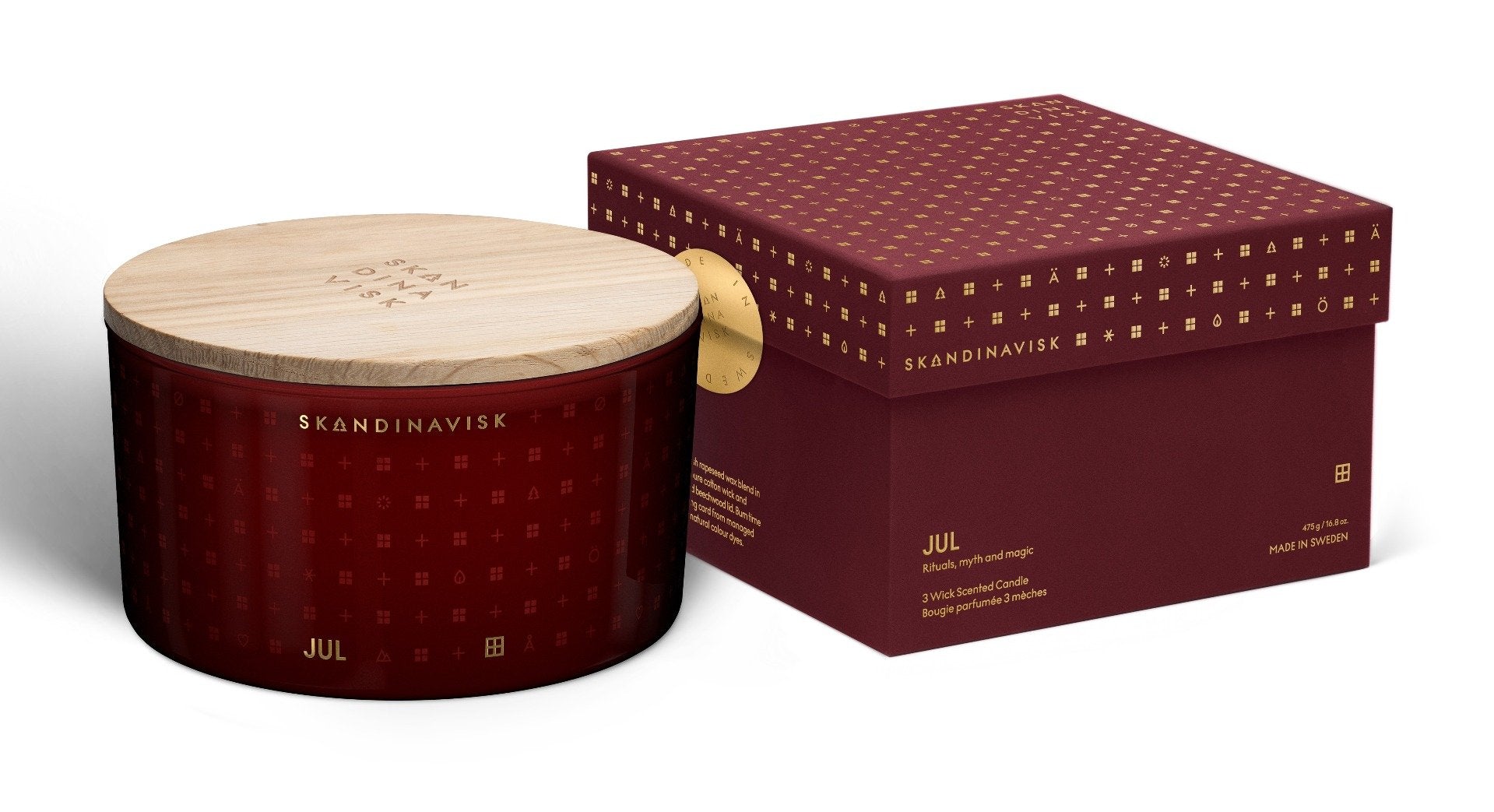 Skandinavisk - JUL (Yule) 3 Wick Candle