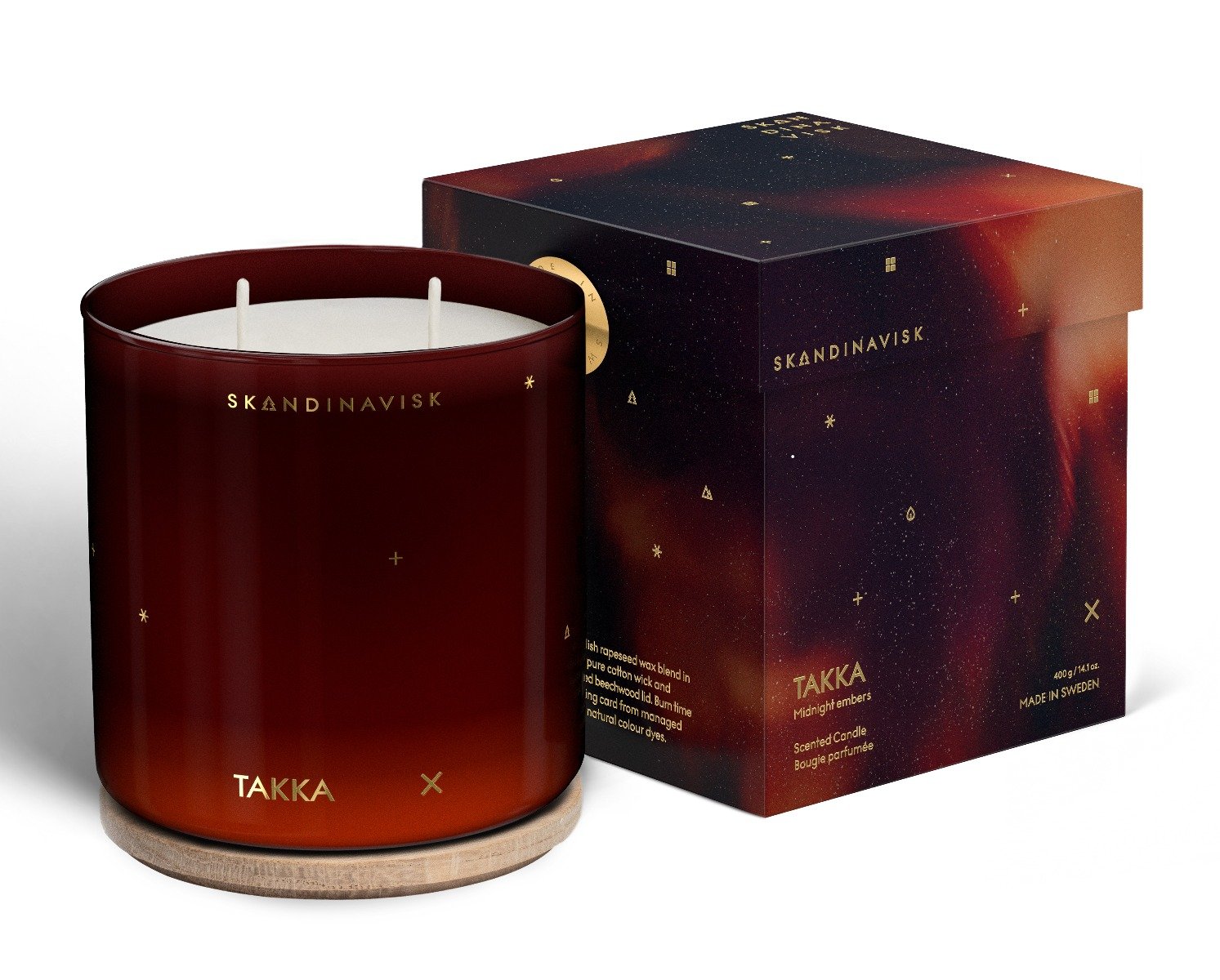 Skandinavisk - TAKKA (Midnight Embers) 2 Wick Candle