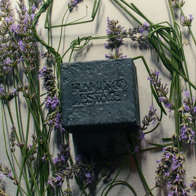 Flamingo Estate - Lavender & Activated Charcoal Soap Brick