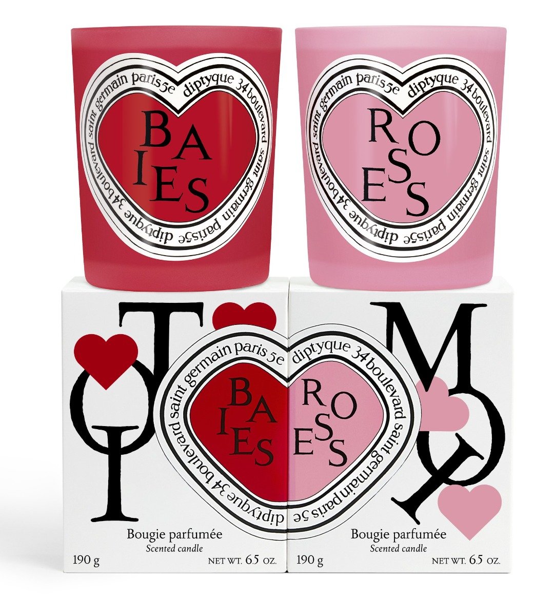 Diptyque - Baies & Roses Valentine’s Day Candle Duo