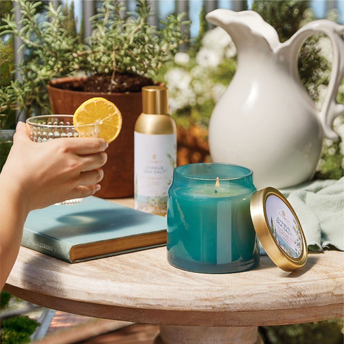 Thymes - Cyprus Sea Salt Statement Candle