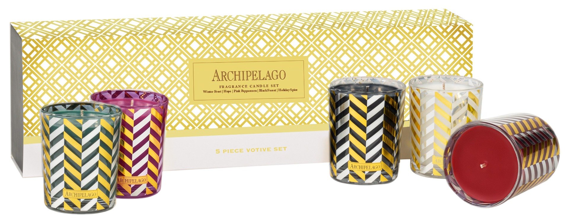 Archipelago - Holiday Assorted 5 Votive Candle Gift Set