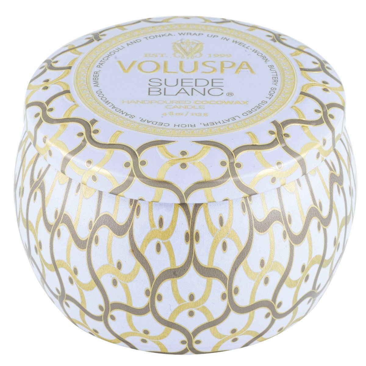 Voluspa - Suede Blanc Mini Tin Candle