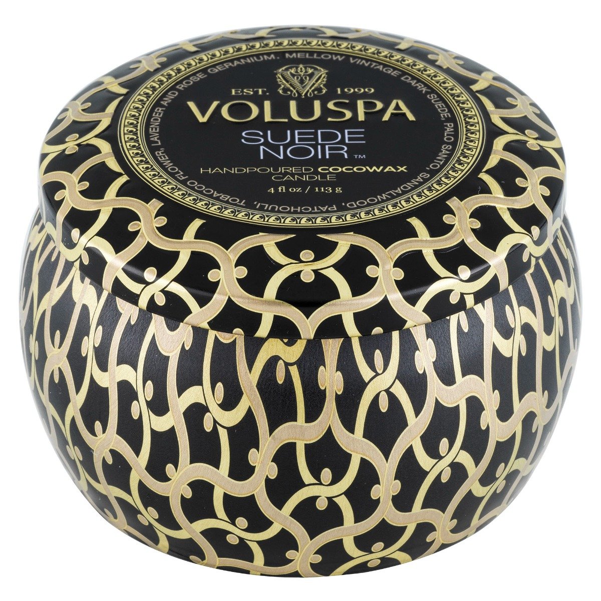 Voluspa - Suede Noir Mini Tin Candle