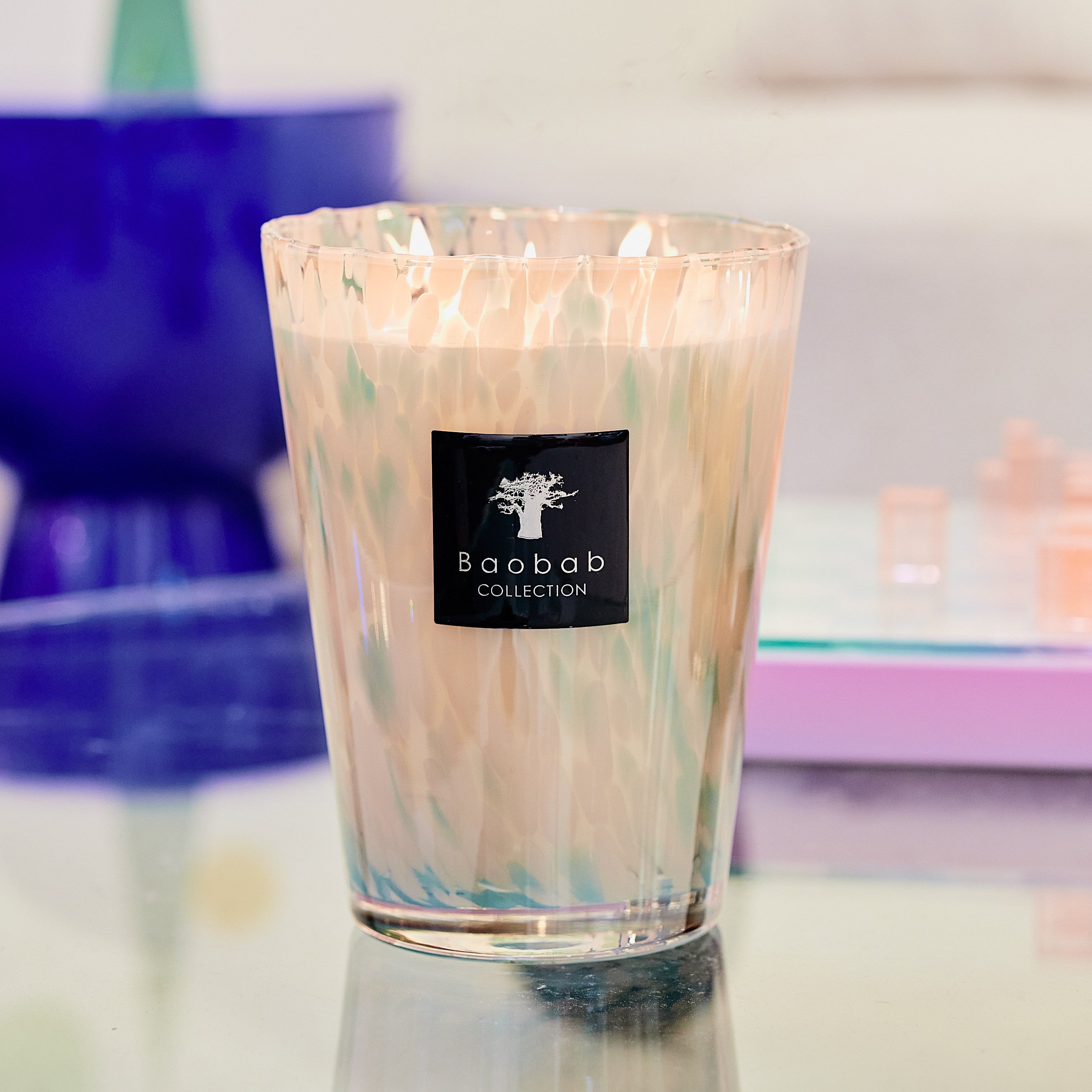 Baobab Collection - White Pearls Max24 Grande Candle