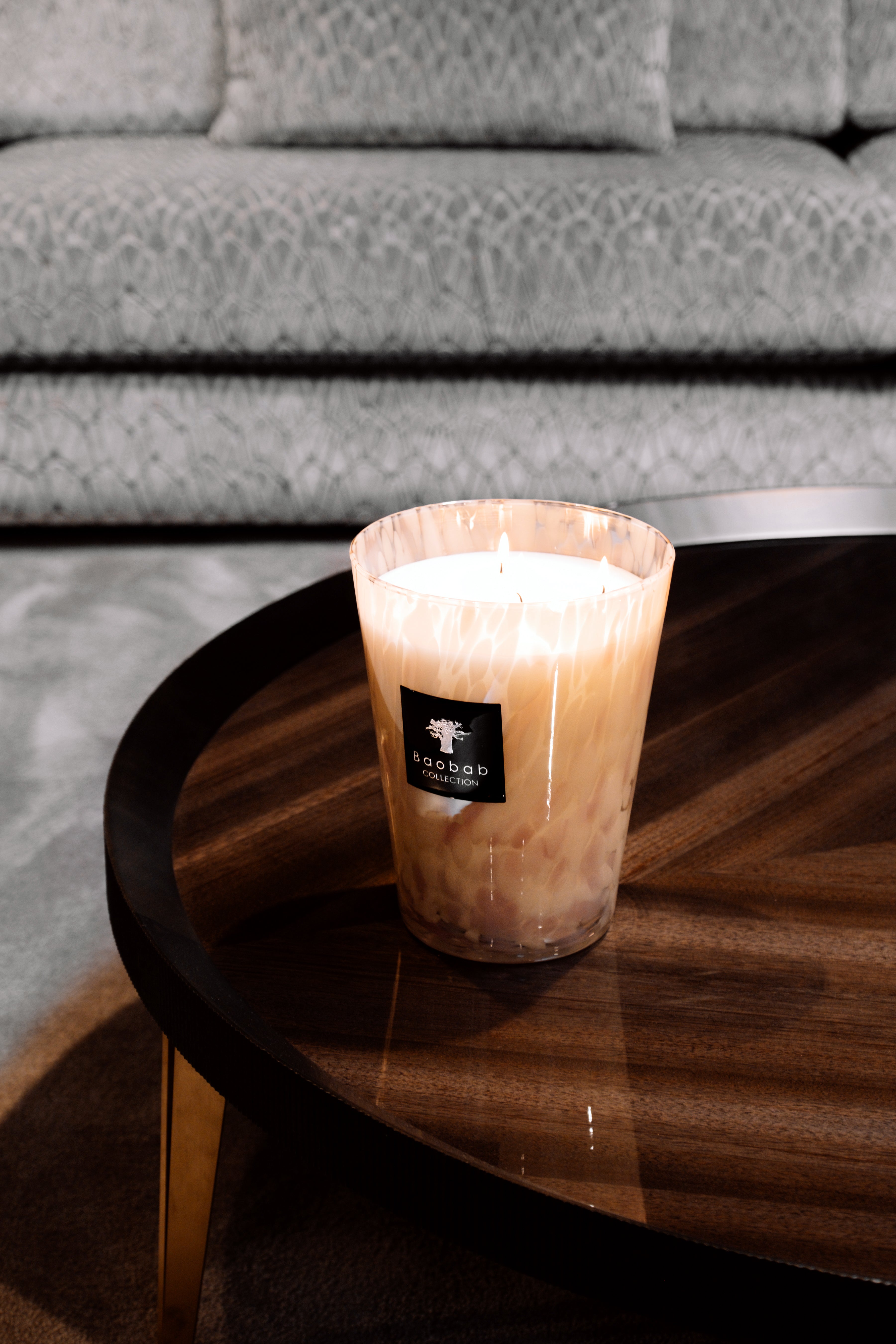 Baobab Collection - White Pearls Max35 Monument Candle