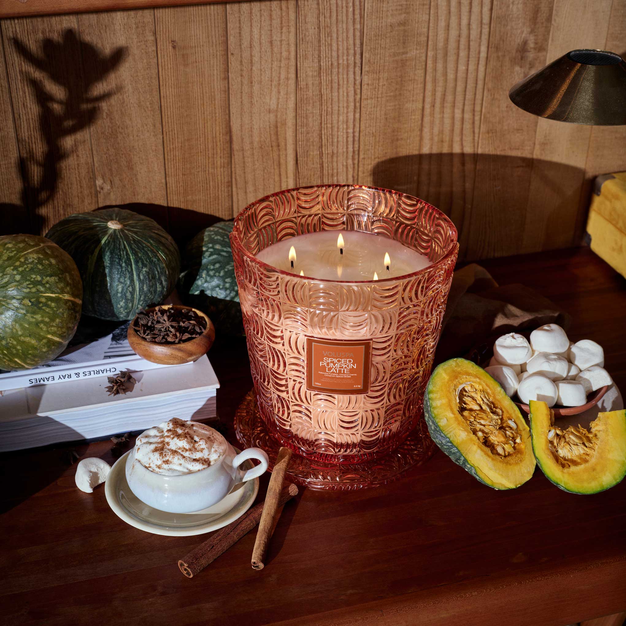 Voluspa - Spiced Pumpkin Latte 5 Wick Hearth Candle