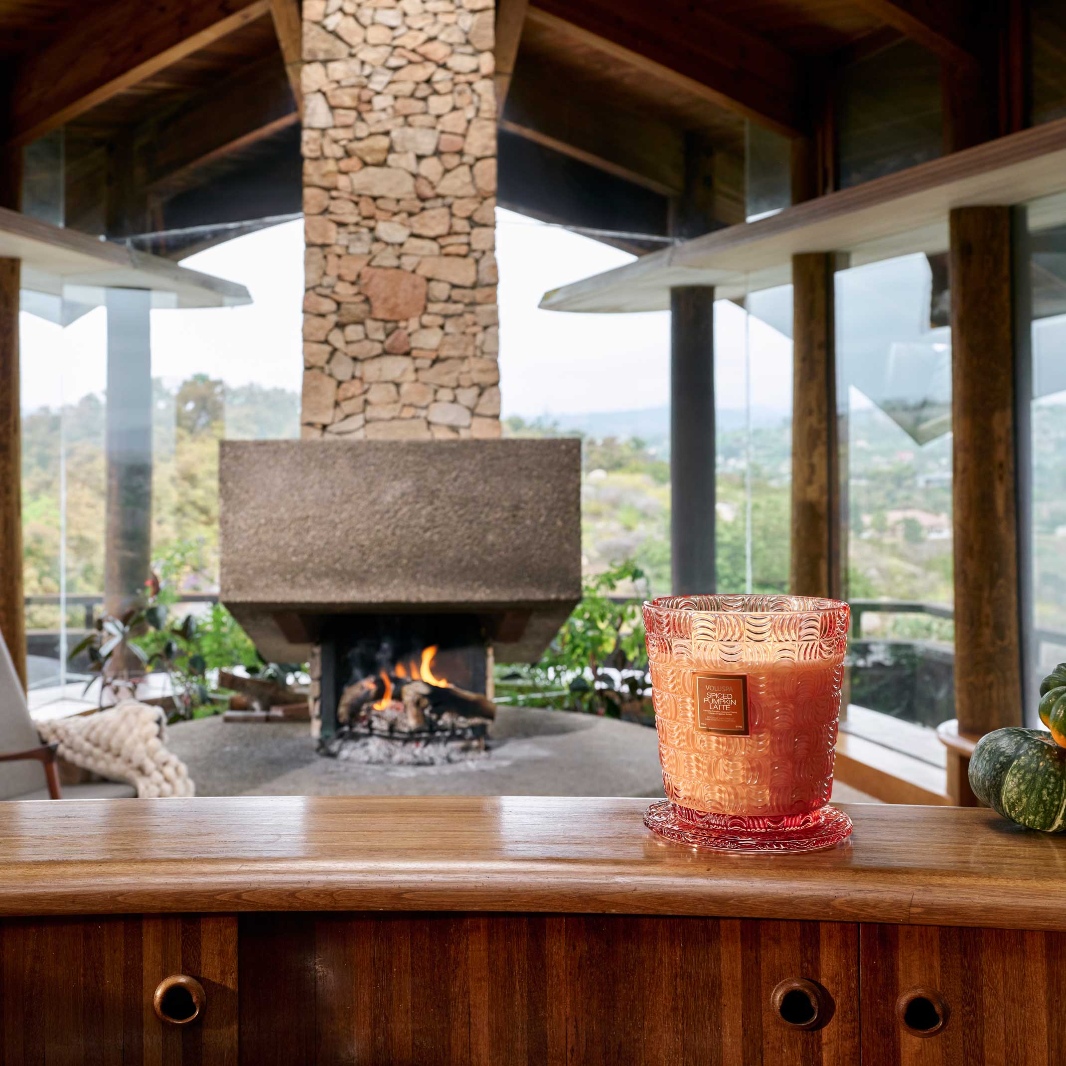 Voluspa - Spiced Pumpkin Latte 5 Wick Hearth Candle