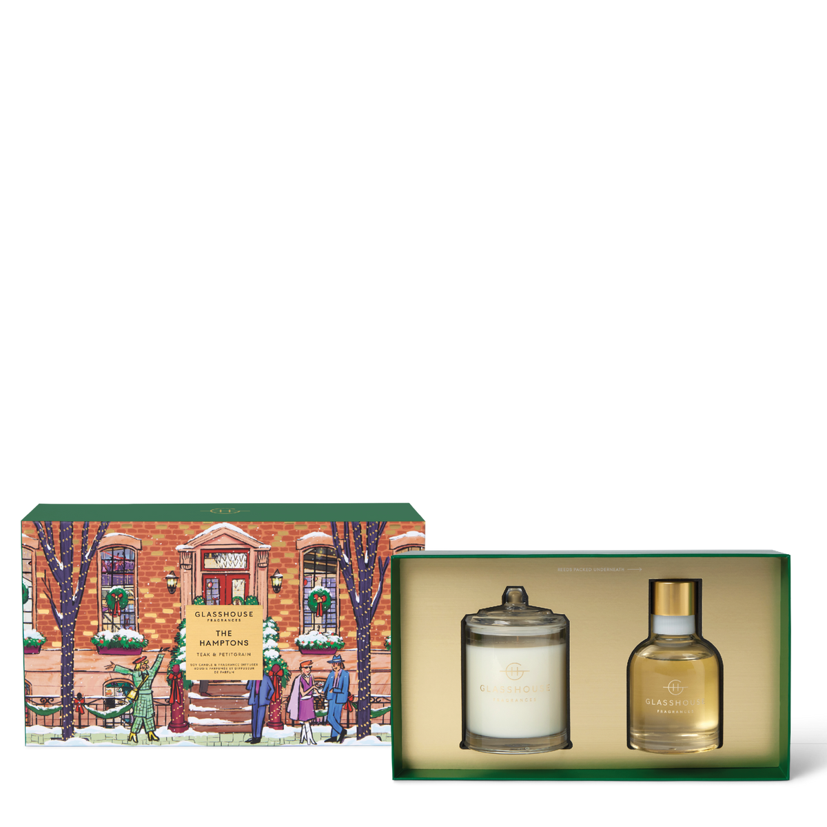 Glasshouse - The Hamptons Holiday Candle & Diffuser Gift Set