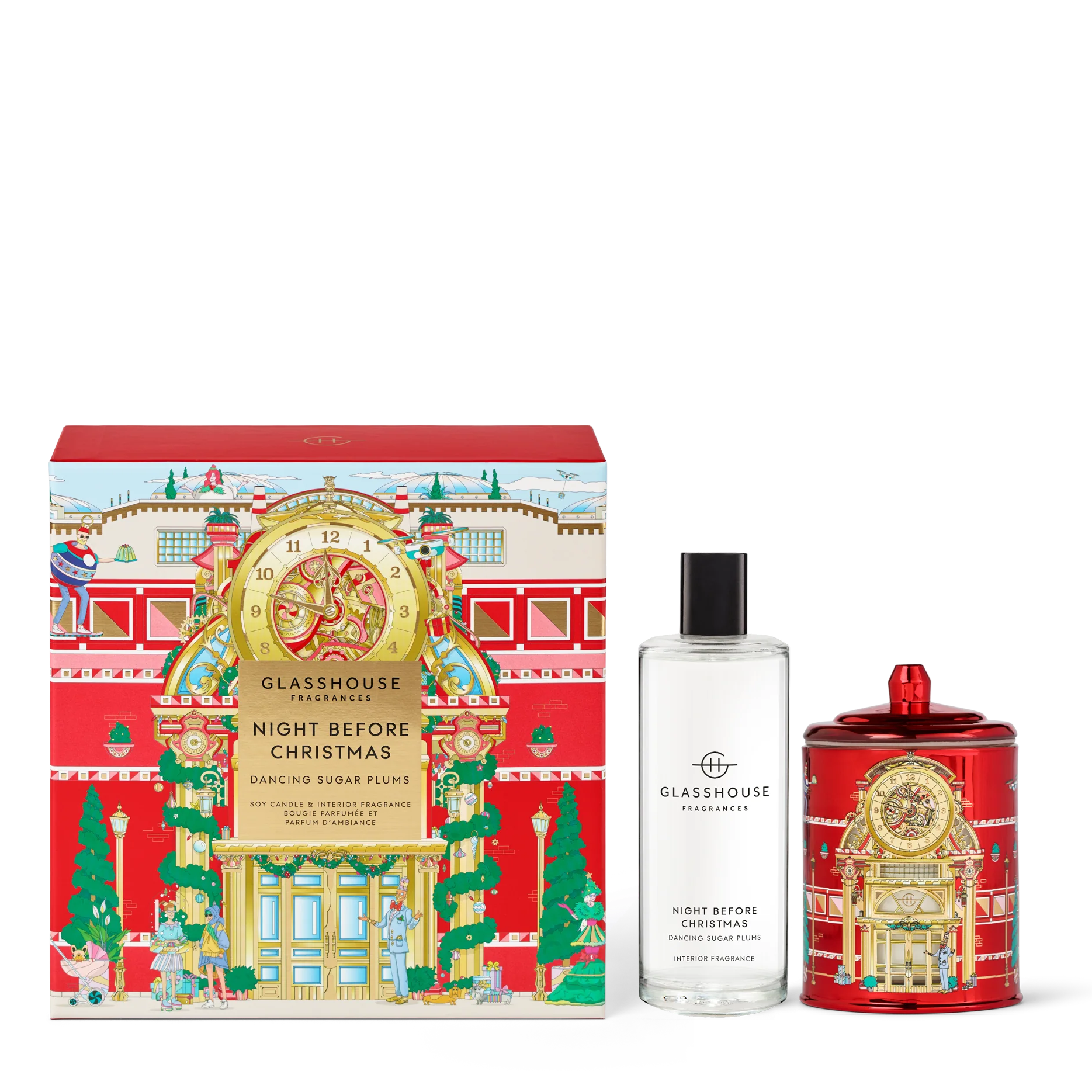 Glasshouse - Night Before Christmas Interior Fragrance & Candle Gift Set