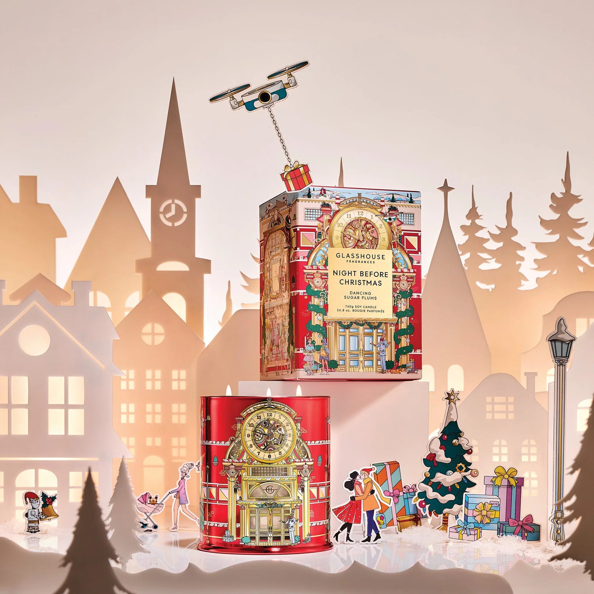 Glasshouse - Night Before Christmas Large Candle