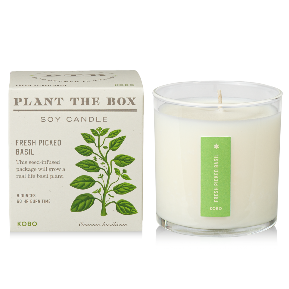 Kobo - Plant the Box Fresh Picked Basil Candle