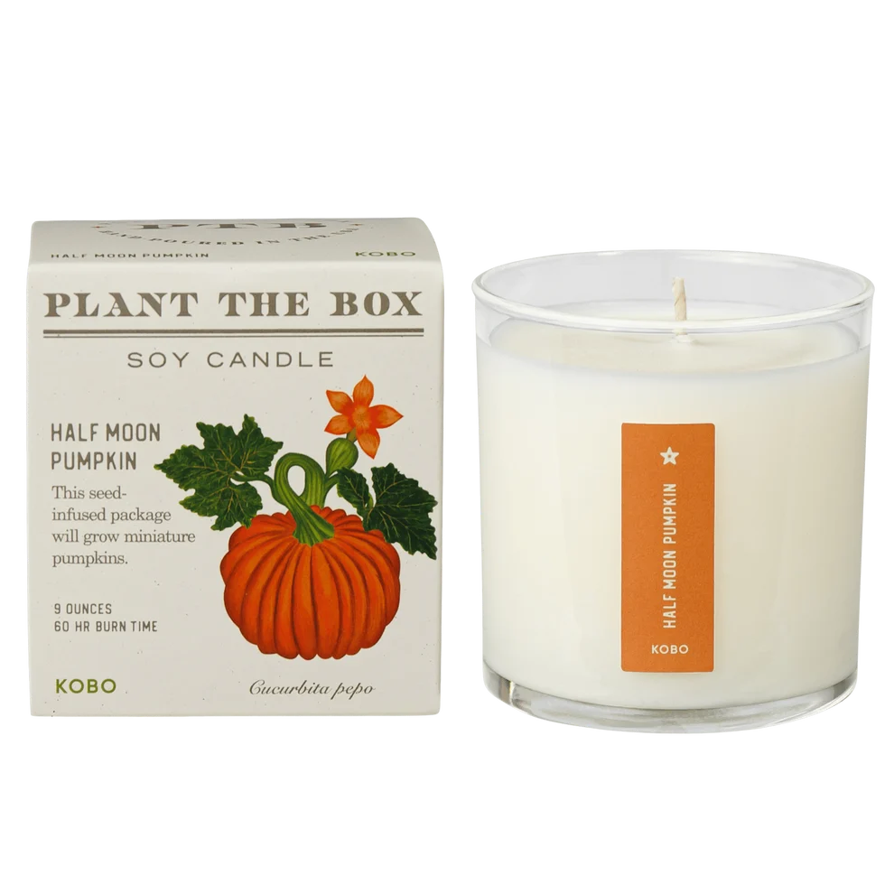 Kobo - Plant the Box Half Moon Pumpkin Candle