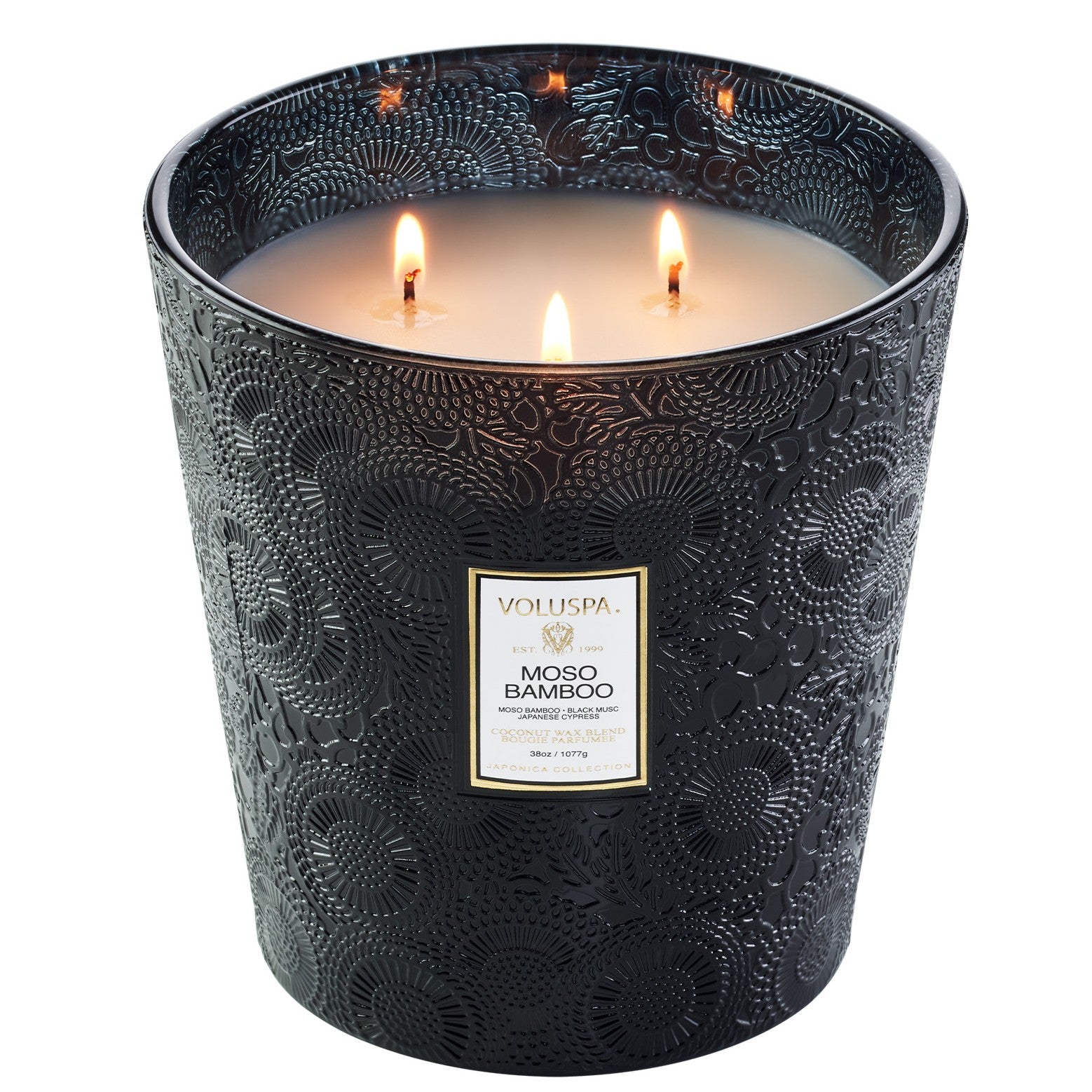 Voluspa - Moso Bamboo 3 Wick Hearth Candle