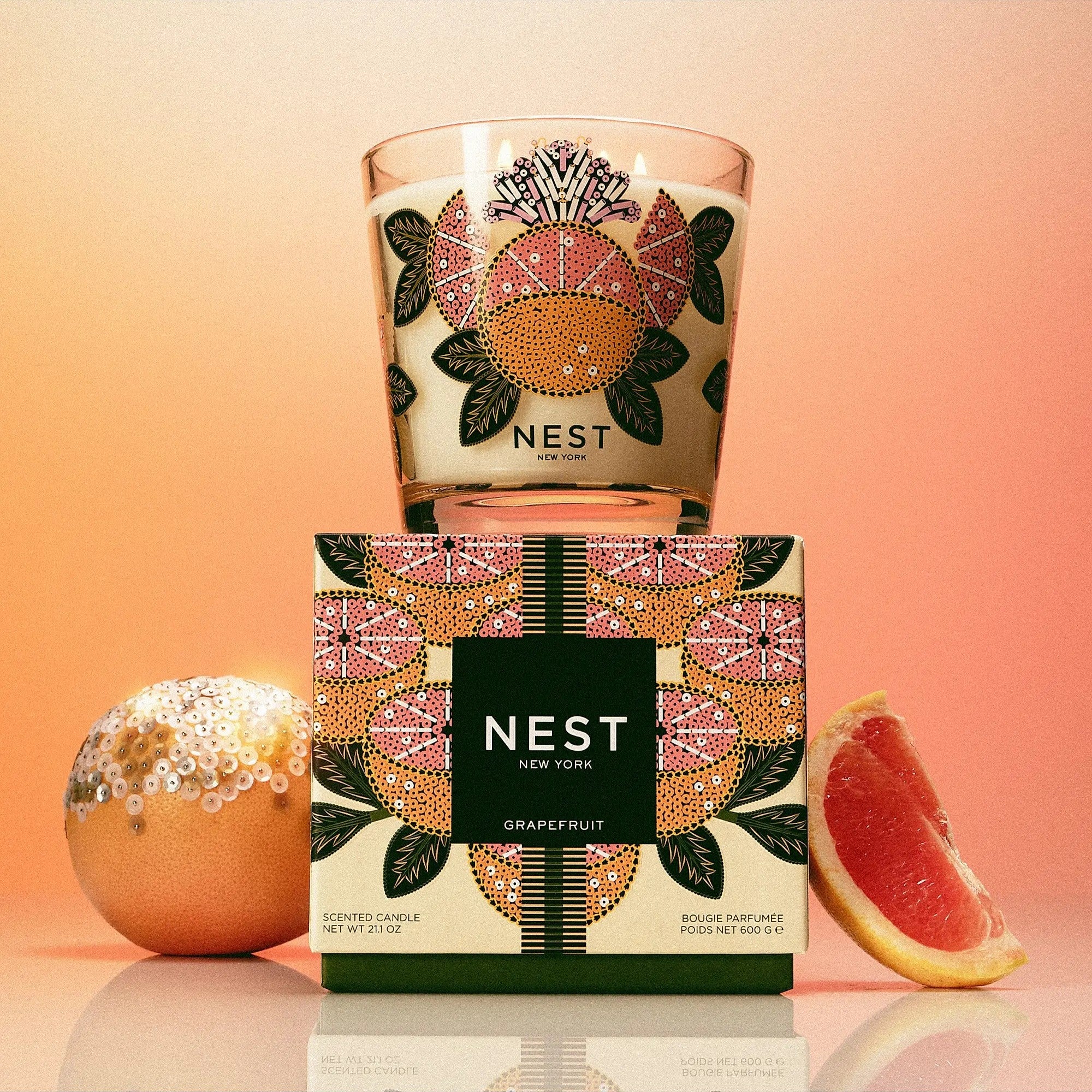 Nest - Grapefruit Decorative 3 Wick Candle