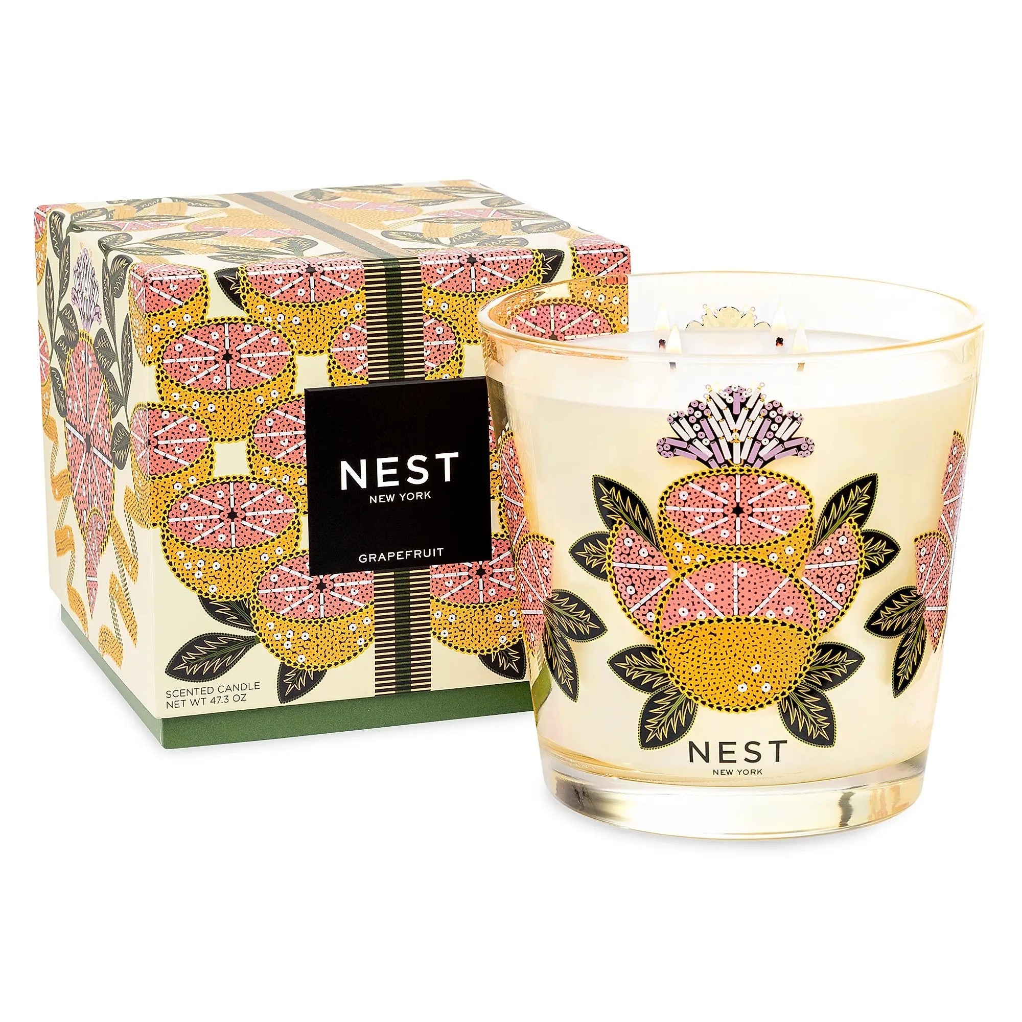 Nest - Grapefruit Decorative 4 Wick Luxury Candle