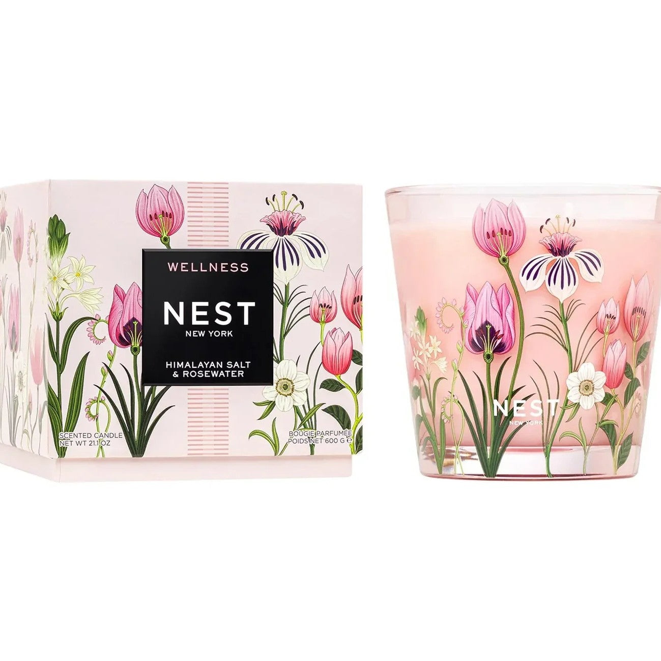 Nest - Himalayan Salt & Rosewater Decorative 3 Wick Candle