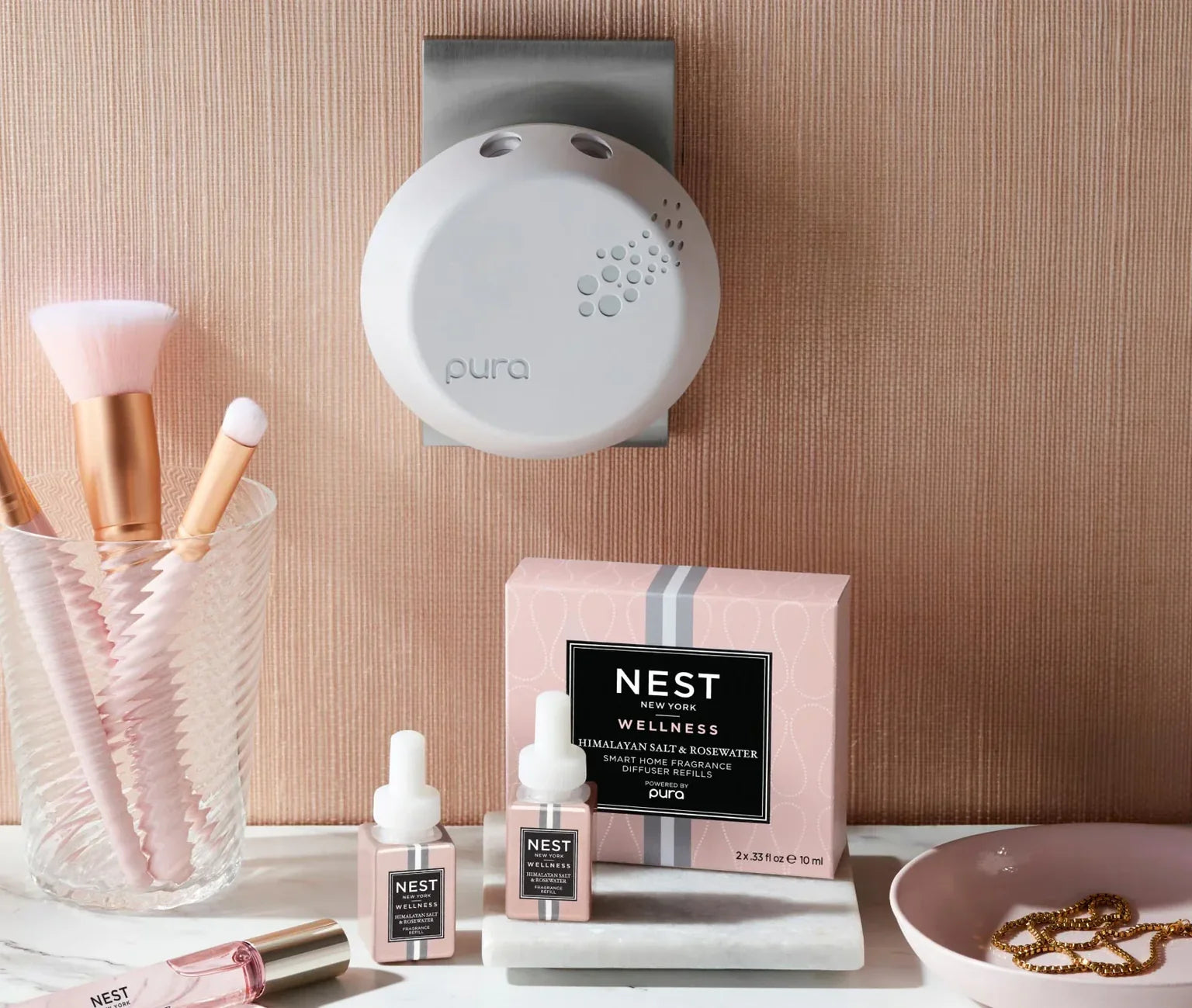 Nest - Himalayan Salt & Rosewater Pura Smart Home Diffuser Refill Duo