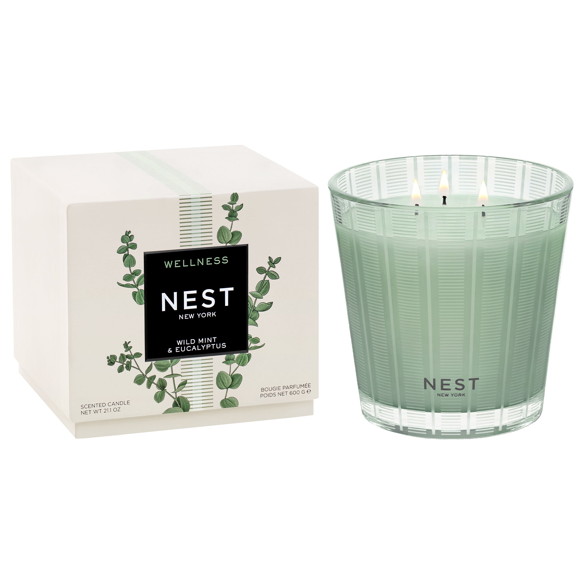 Nest - Wild Mint & Eucalyptus 3 Wick Candle