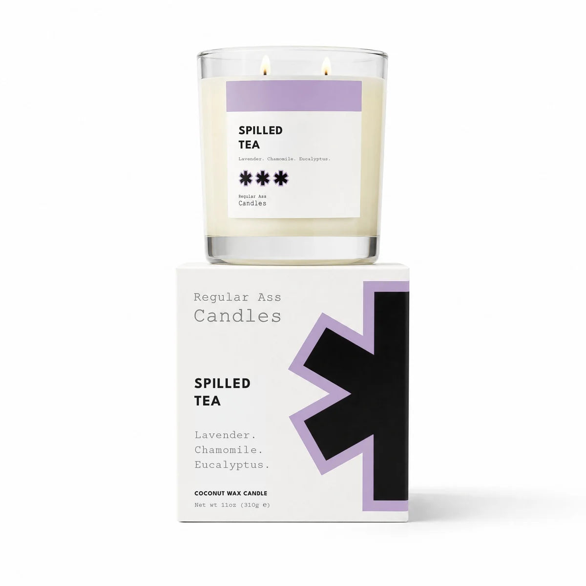 Regular Ass Candles - Spilled Tea (Lavender + Chamomile + Eucalyptus) Candle