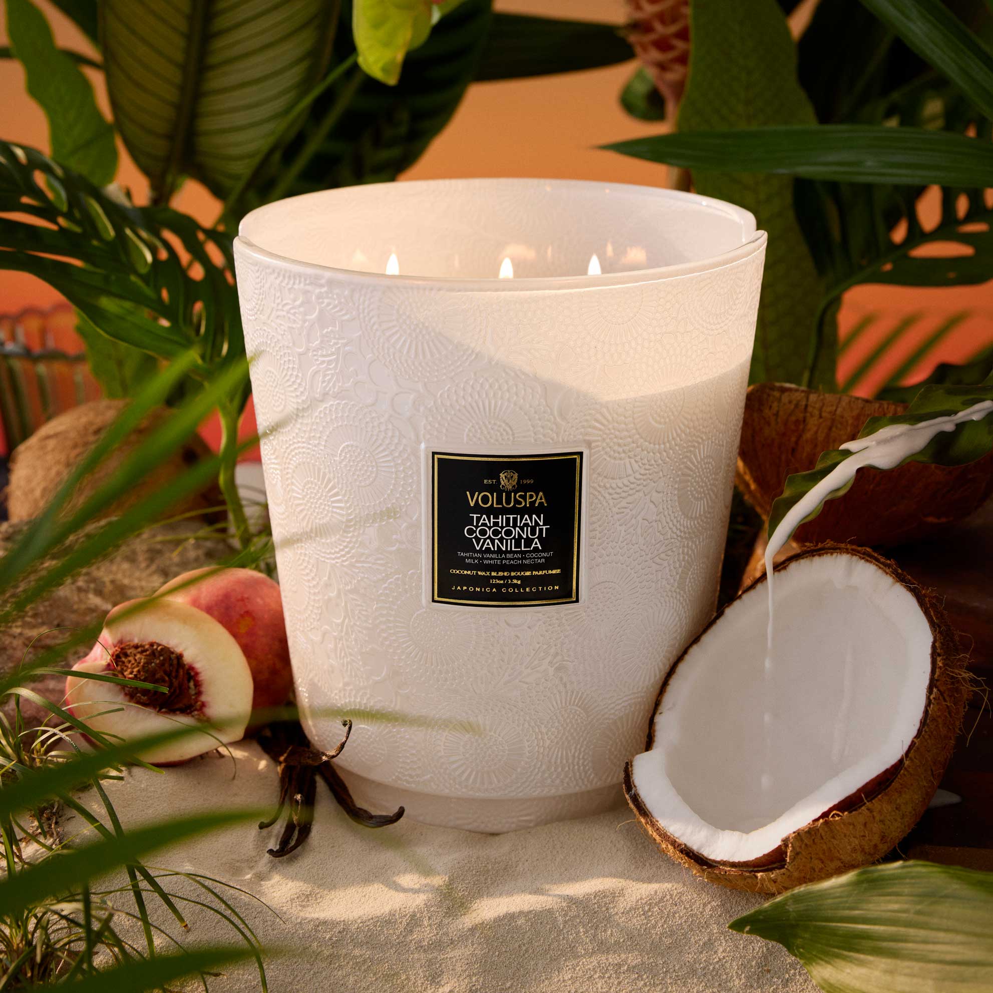 Voluspa - Tahitian Coconut Vanilla 5 Wick Hearth Candle
