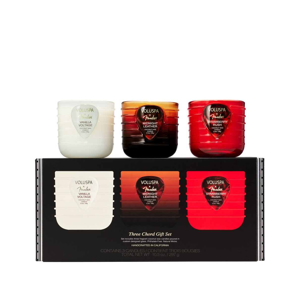 Voluspa - Fender Three Cord Candle Gift Set