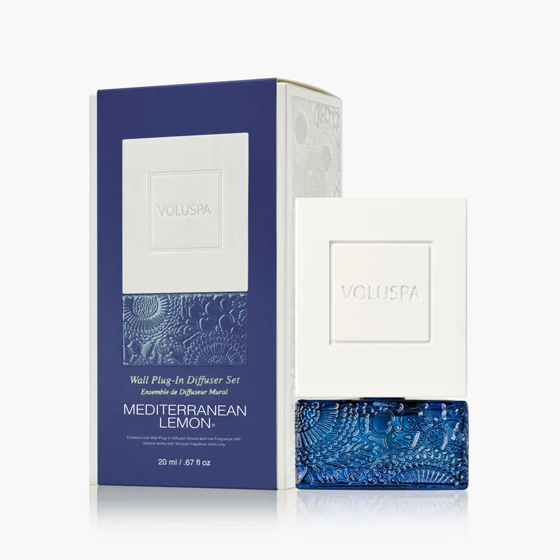 Voluspa - Mediterranean Lemon Wall Plug-In Diffuser Starter Kit