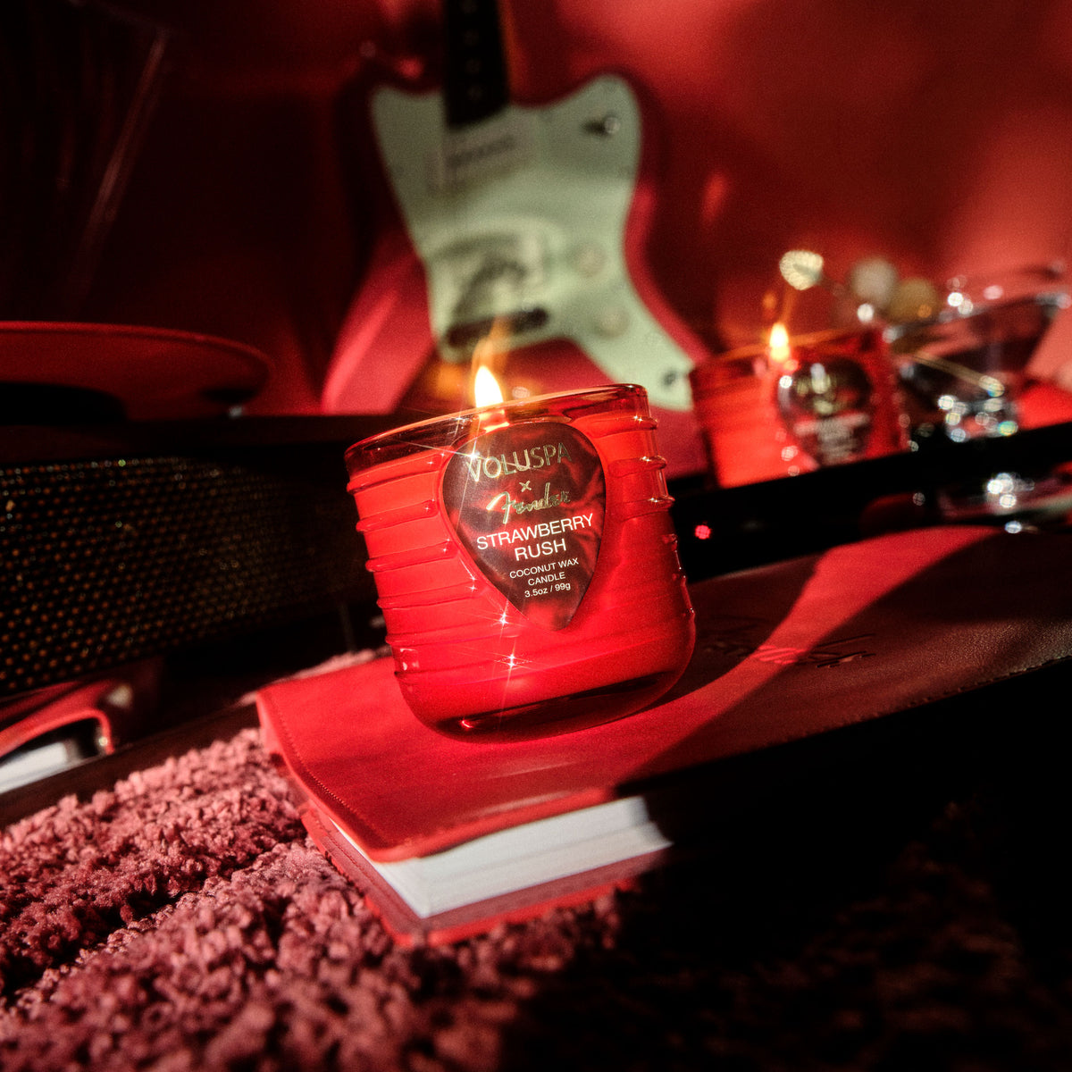 Voluspa - Fender Strawberry Rush Boxed Candle