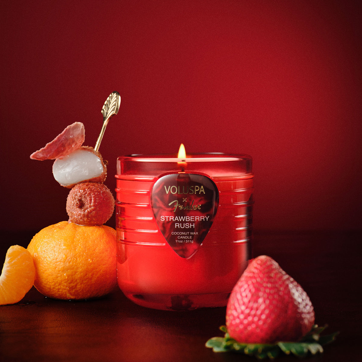 Voluspa - Fender Strawberry Rush Boxed Candle