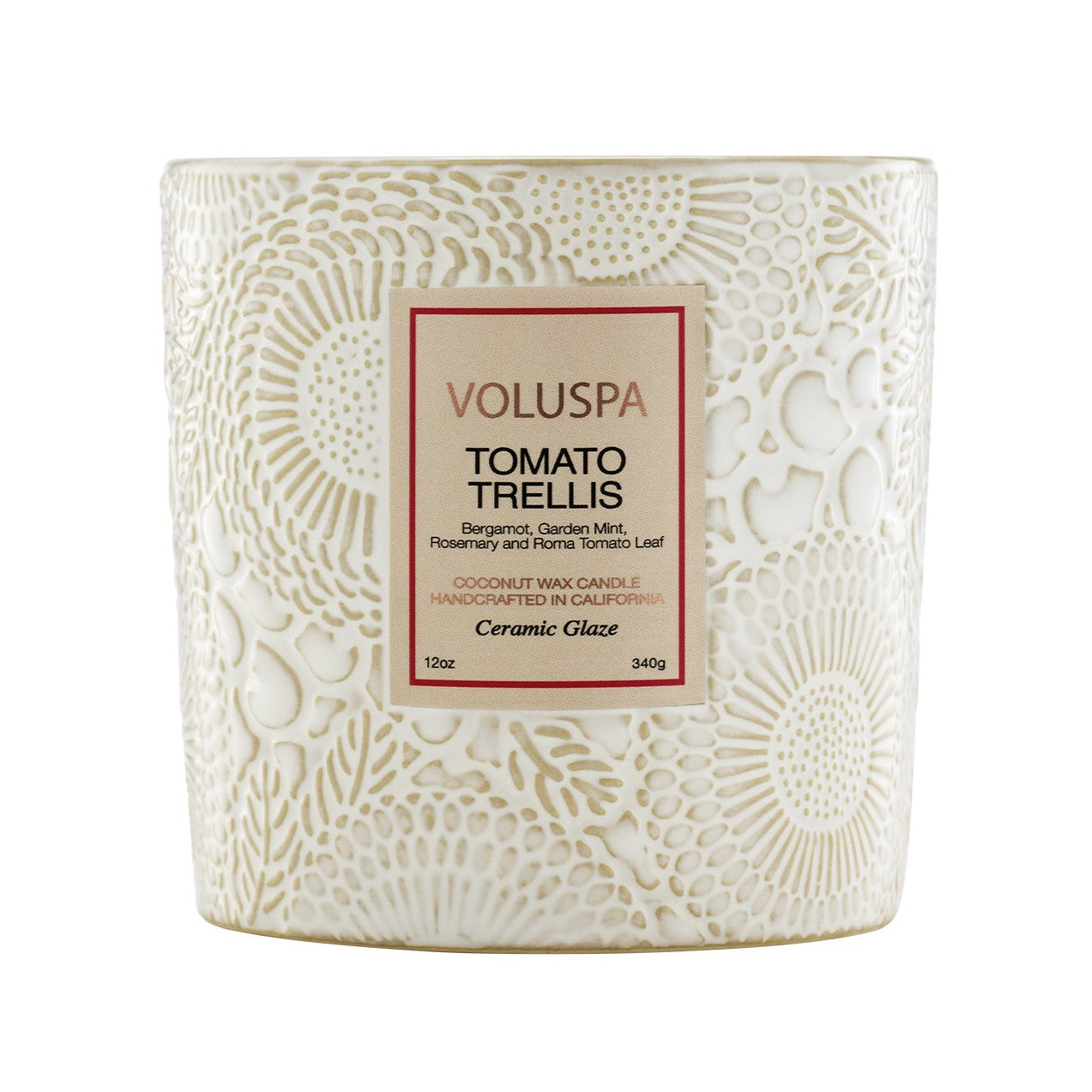 Voluspa - Tomato Trellis Ceramic Luxe Classic Candle