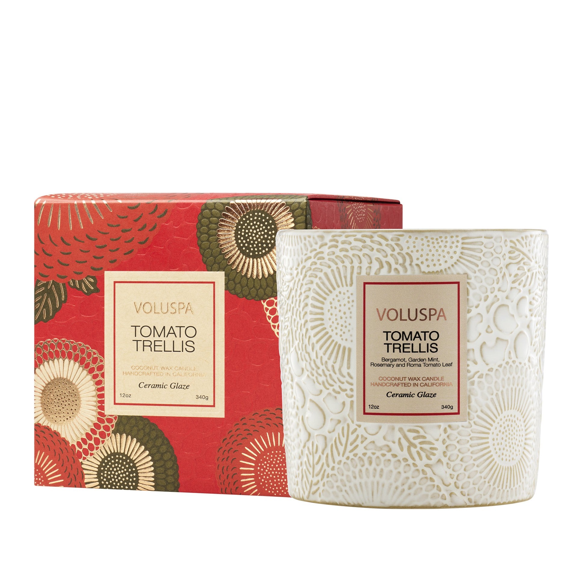 Voluspa - Tomato Trellis Ceramic Luxe Classic Candle