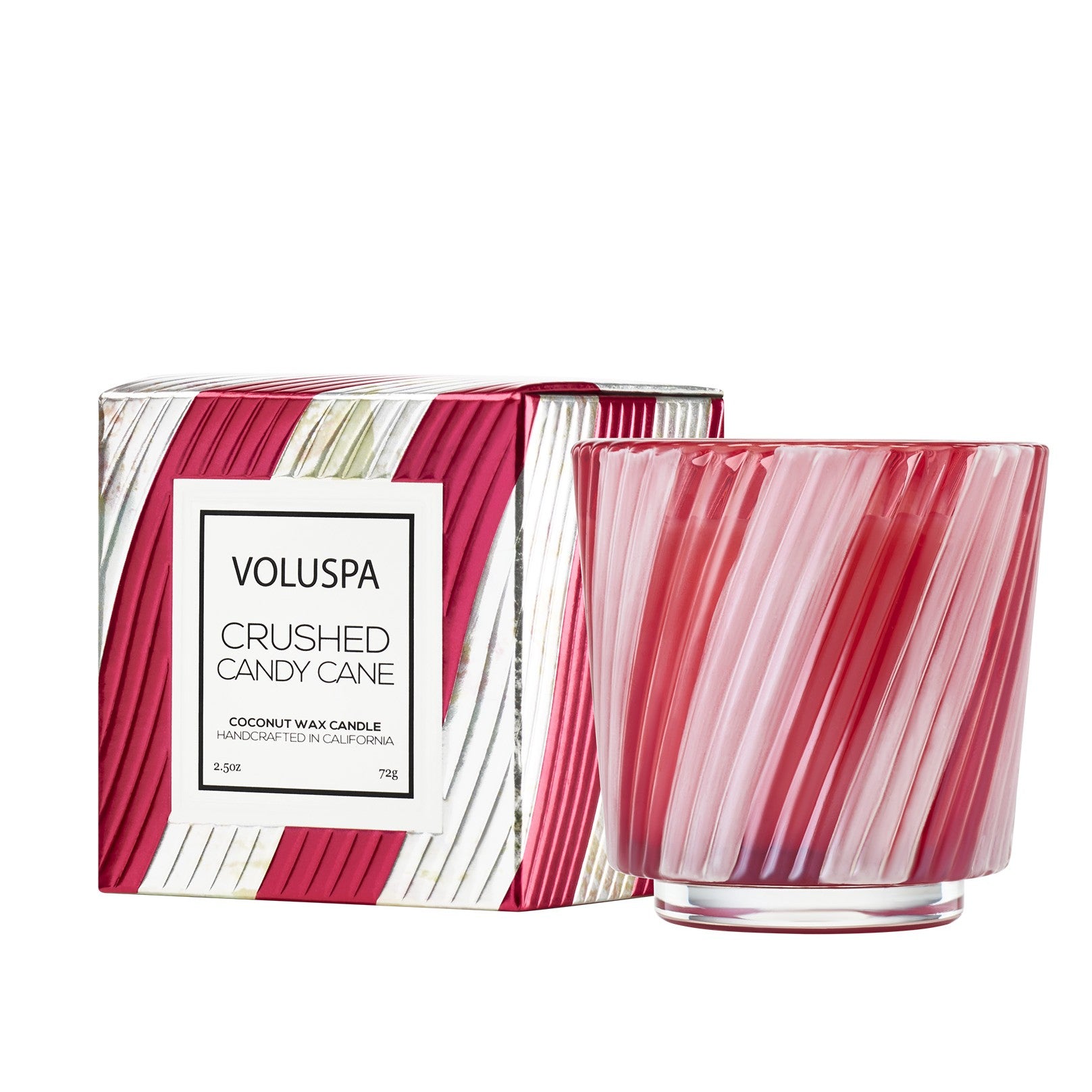 Voluspa - Crushed Candy Cane Pedestal Candle