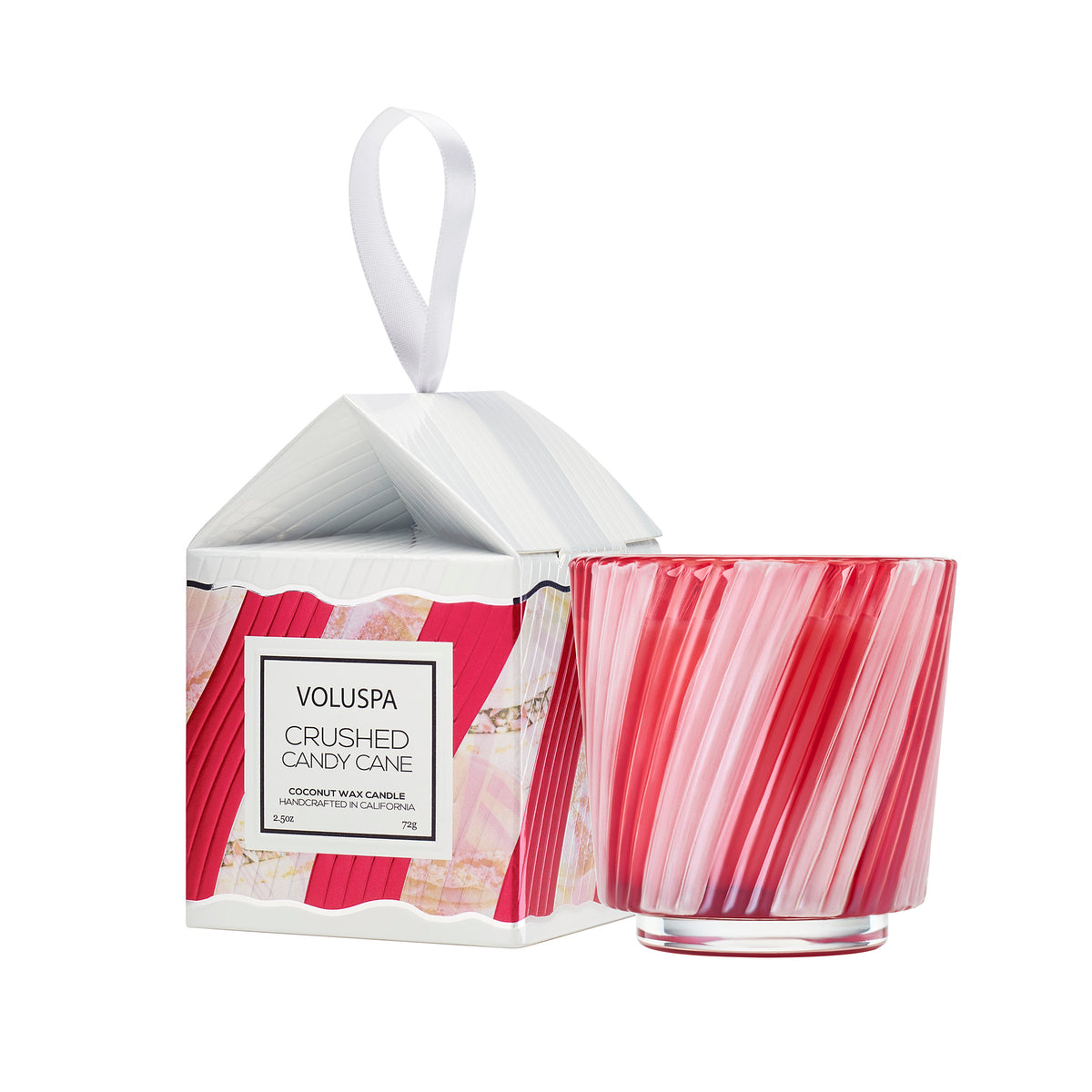 Voluspa - Crushed Candy Cane Pedestal Ornament Candle