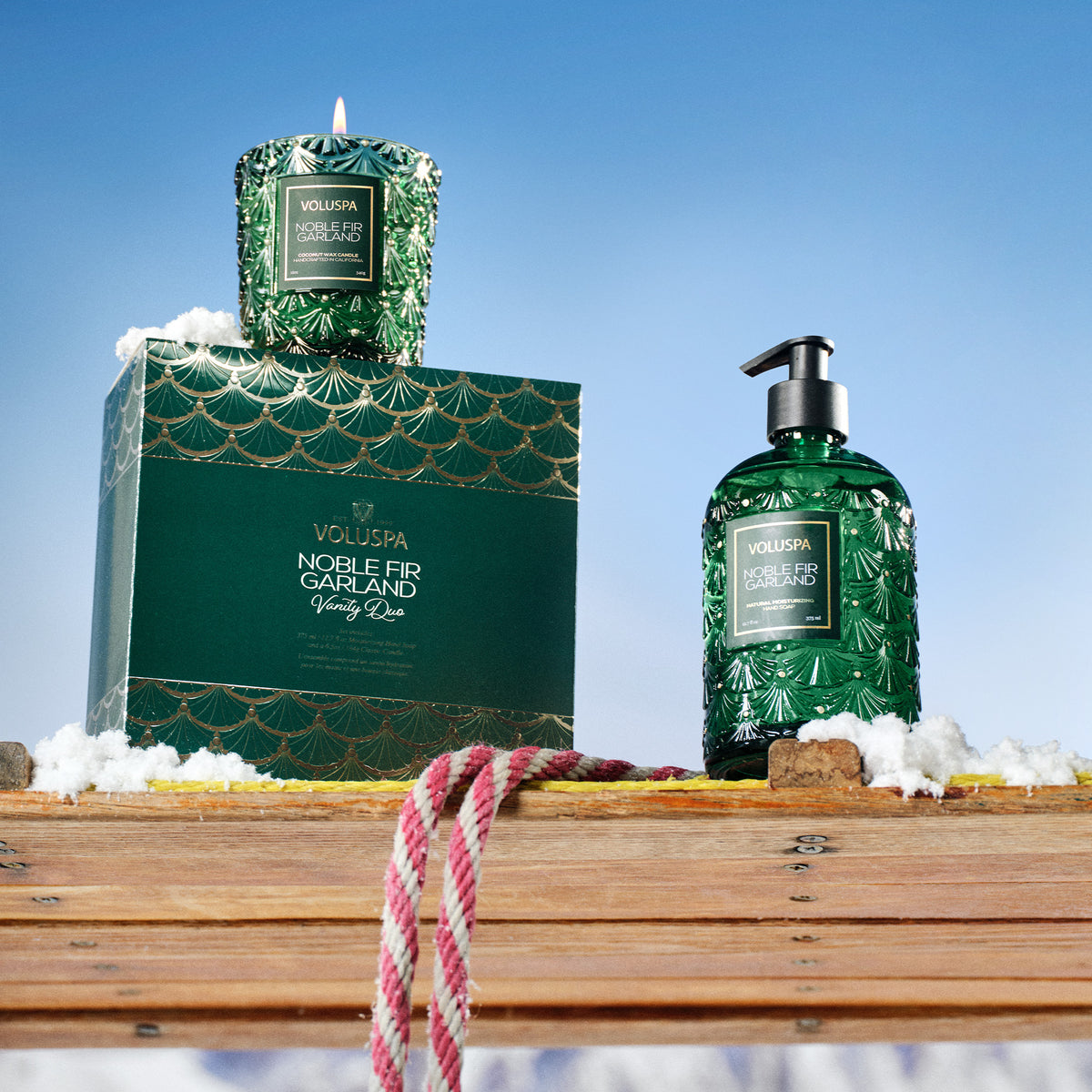 Voluspa - Noble Fir Garland Vanity Duo Gift Set