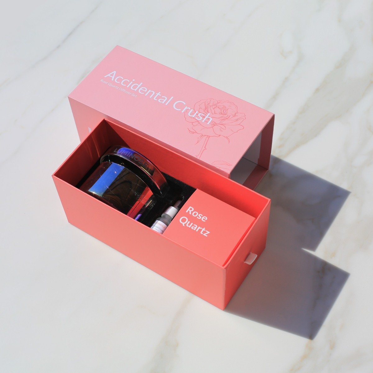Luminose - Accidental Crush Rose Quartz Diffuser Set