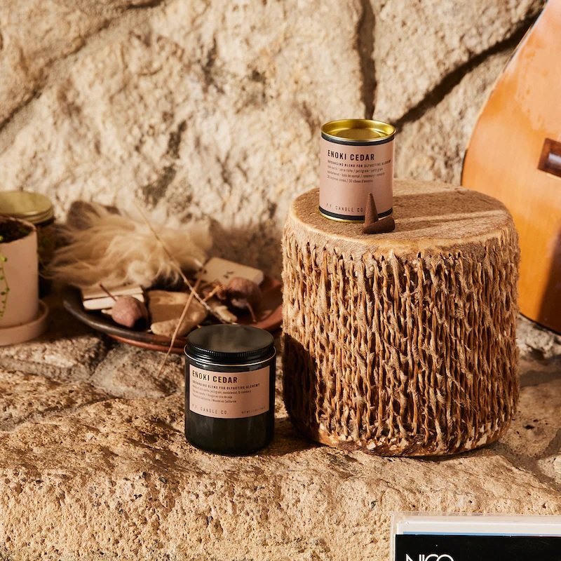 P.F. Candle Co. - Enoki Cedar Incense Cones