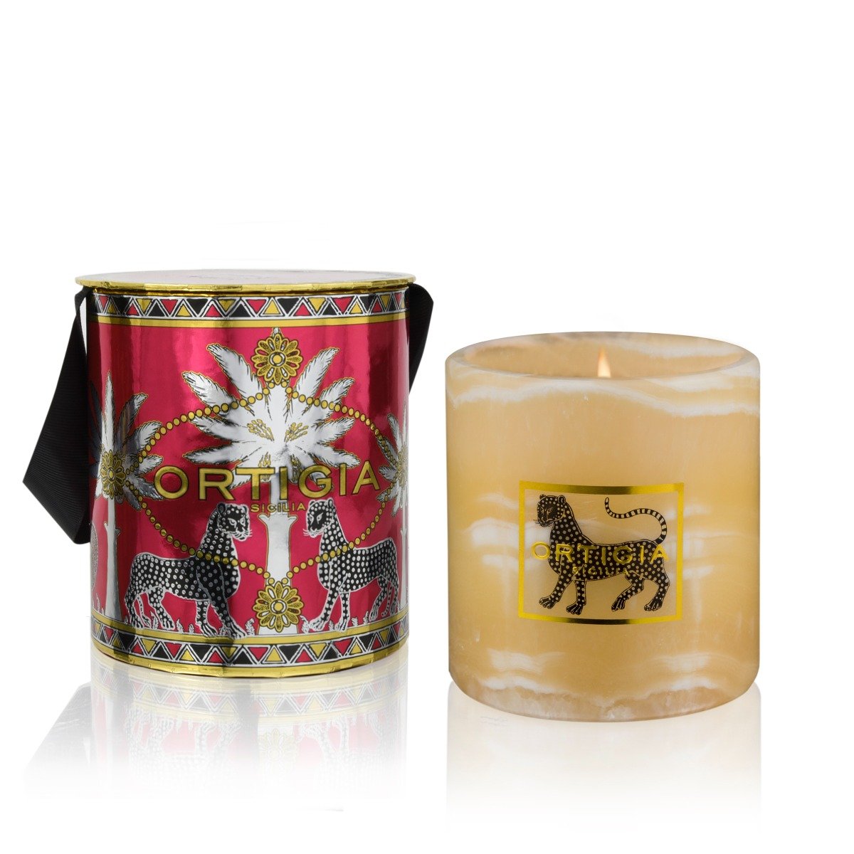 Ortigia Sicilia - Ambra Nera Alabaster Small Candle