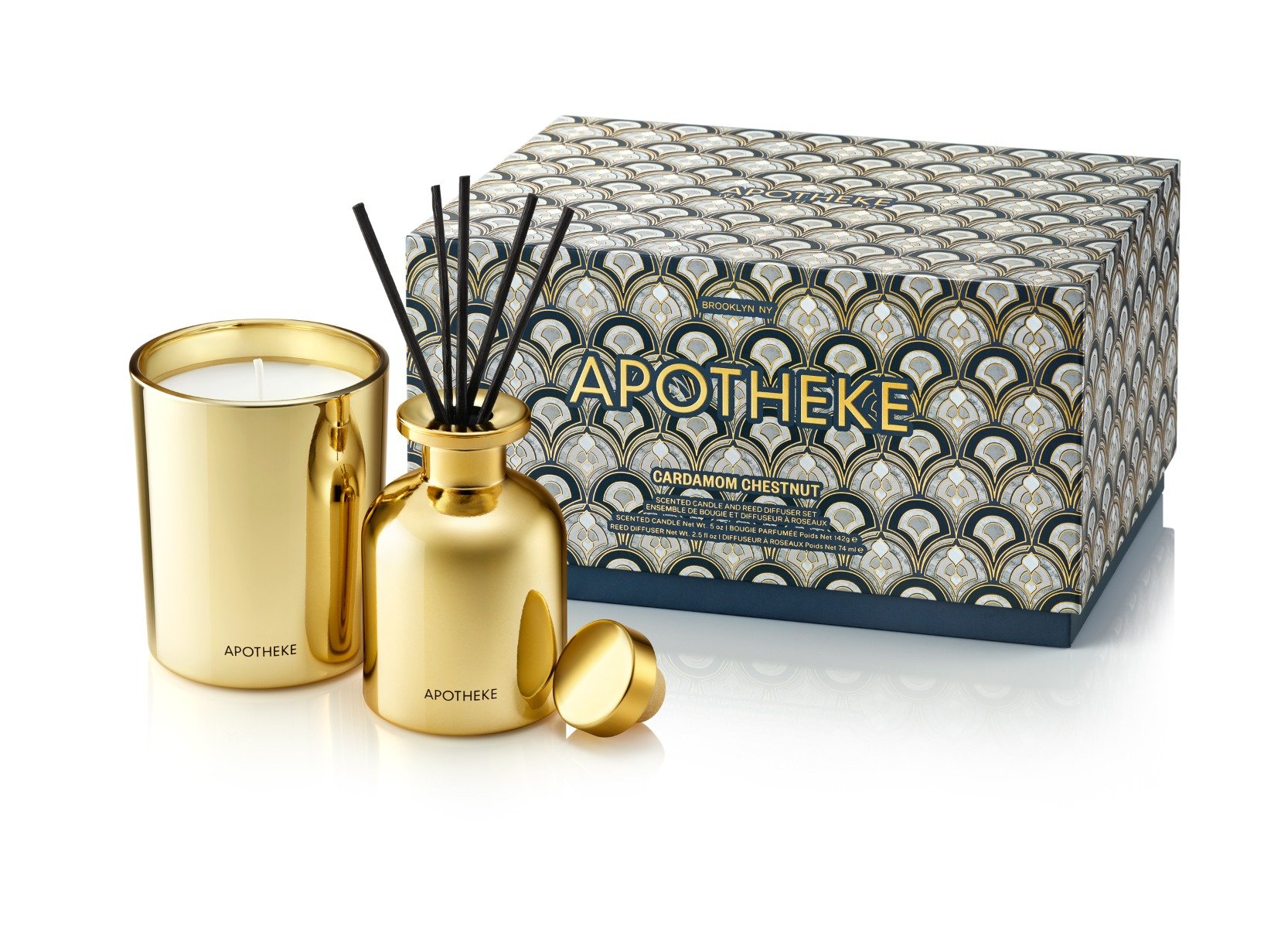 Apotheke - Cardamom Chestnut Mini Candle & Reed Diffuser Duo