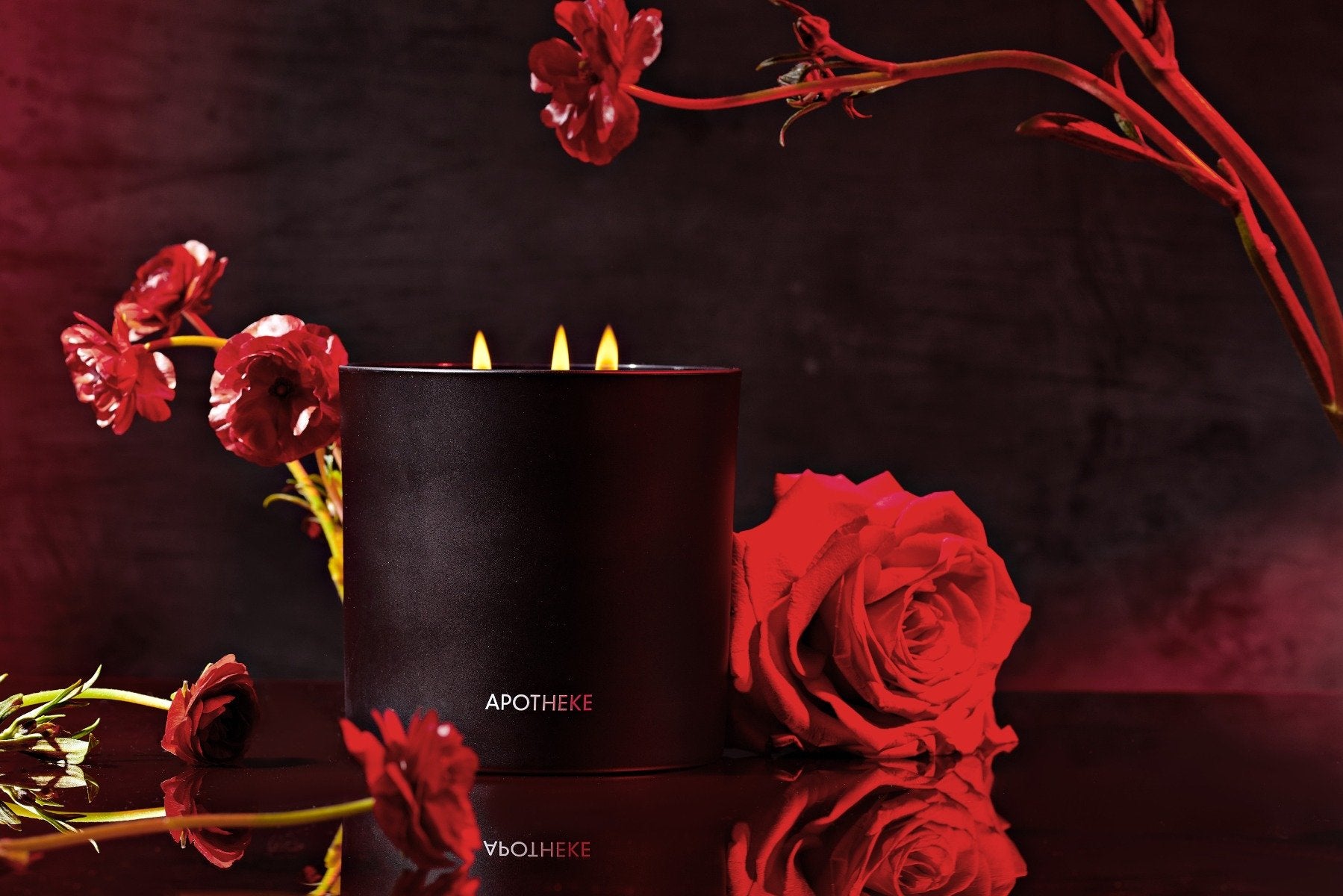 Apotheke - Charcoal Rouge 3 Wick Candle