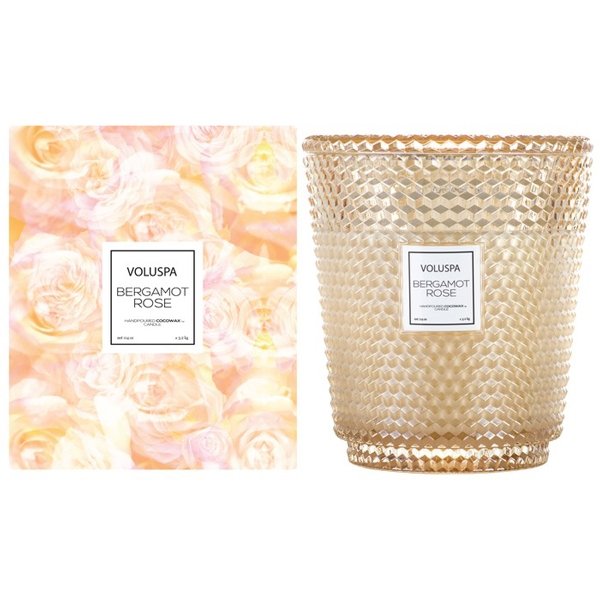 Voluspa - Bergamot Rose 5 Wick Hearth Candle
