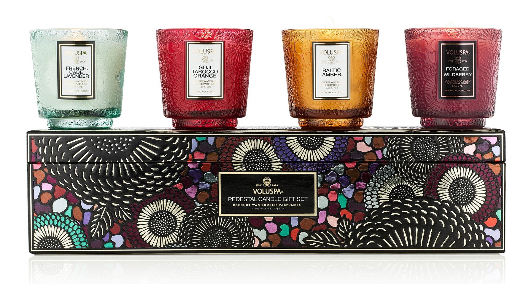 Voluspa - Japonica Best Sellers 4 Pedestal Candle Gift Set