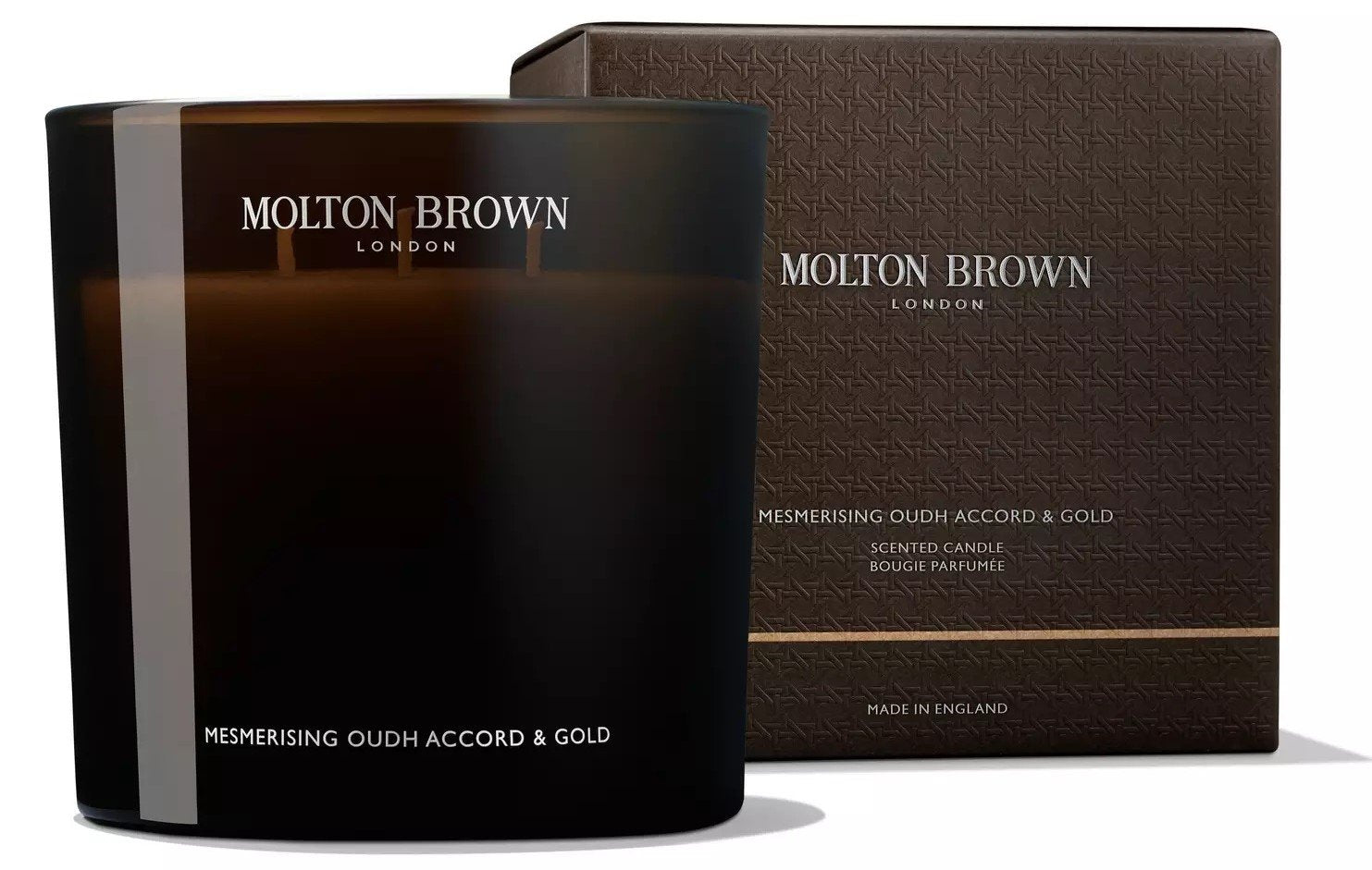Molton Brown - Oudh Accord & Gold 3 Wick Candle | Candle Delirium