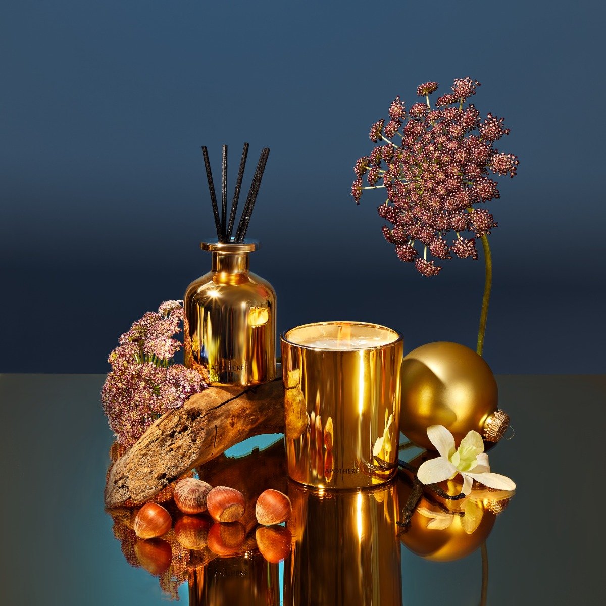 Apotheke - Cardamom Chestnut Mini Candle & Reed Diffuser Duo