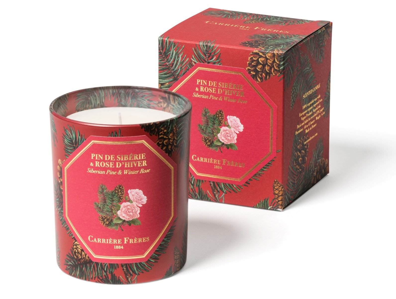 Carriere Freres - Siberian Pine & Winter Rose Candle