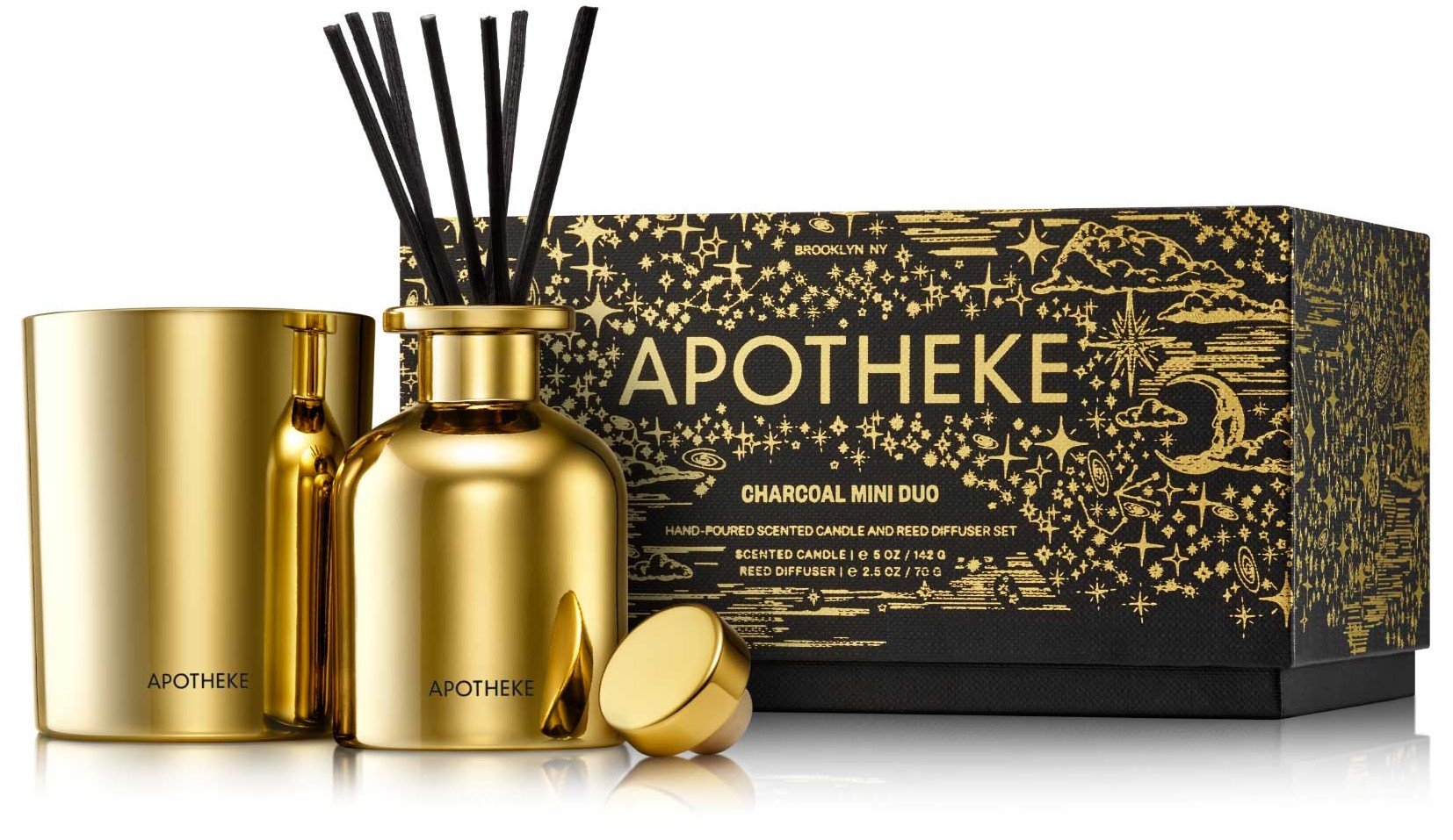 Apotheke - Charcoal Mini Scented Candle and Reed Diffuser Duo